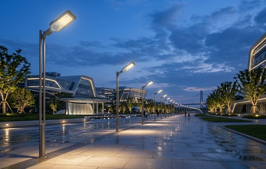 Illuminated Expressway Highway Road at Night